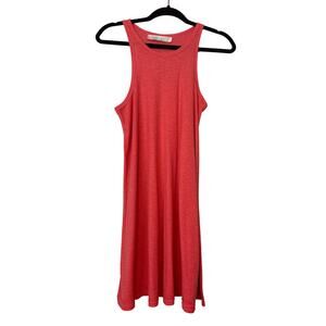 Free People FP Beach Ribbed Mini Tank Dress Coral XS Loose Flowy Fit Travel